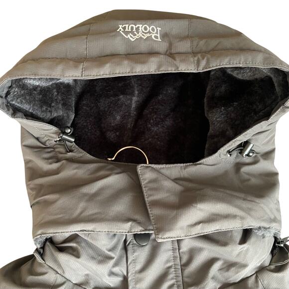 Pooluly Ski Jacket Mens XXL Gray Waterproof Windbreaker Hooded Fleece Lined - Picture 6 of 10